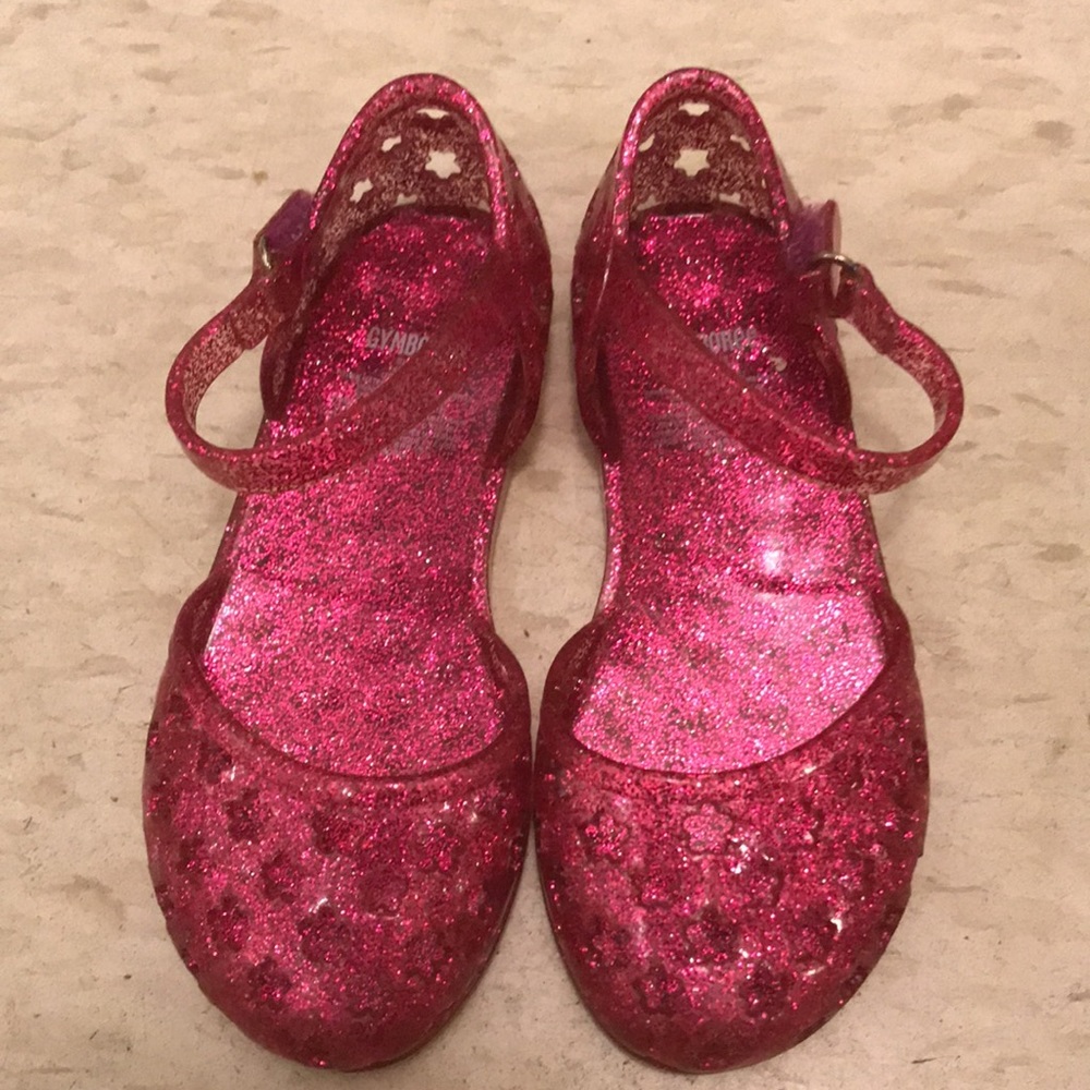 Bling jelly toes/heels covering sandals. Little girl size8